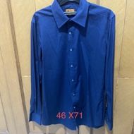 [Preloved] Hem Laki Kemeja Biru G2000 Pria Polos Bagus