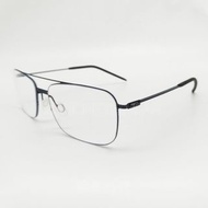 💎 頂級純鈦 💎 [檸檬眼鏡] Markus T DOT 021 241 德國品牌 消光深藍色極輕量方形雙槓光學鏡框
