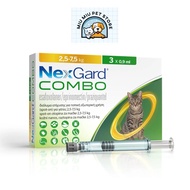 Nexgard Combo (Box of 3 tubes) Prevents and Treats Internal and External Parasites in Cats