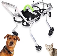 4-Wheel Pet Wheelchair for Dogs & Cats, Animal Rehab Cart for Paralyzed Hind Legs, Adjustable Dog Wa
