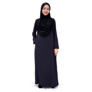 Jubah Umrah Murah HAJAR Tanpa Gosok Ironless Muslimah Size (S to 6XL) Straight Cut Dress