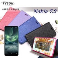 【愛瘋潮】免運 現貨 諾基亞 Nokia 7.2 冰晶系列 隱藏式磁扣側掀皮套 保護套 手機殼