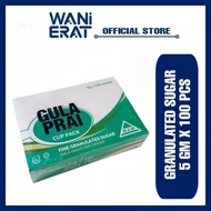 [100PCS] PRAI GRANULATED SUGAR SACHET 5GM | GULA PASIR PEK TRAVEL