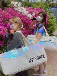 羽球包YONEX尤尼克斯2023新款韓國yy男女便攜單肩斜挎白色系羽毛球拍包