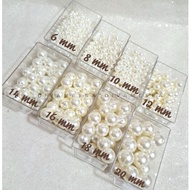 Grade A light pearls, size 4 mm to/d 20 mm - 25 grams