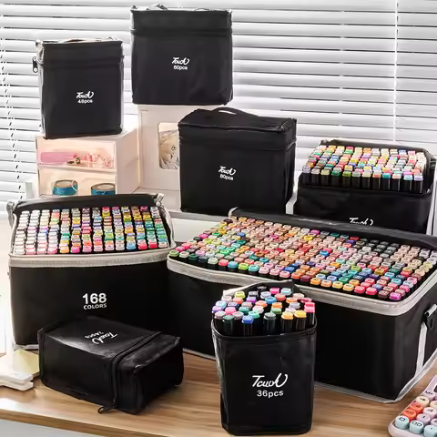 24-262 Colores Markers Brush Pens Set Painting Drawing Manga Highlighter School Art Supplies For Art