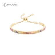 Maison de Jewels - Rainbow Double Pave Bracelet กำไลเงิน พลอยสีรุ้ง
