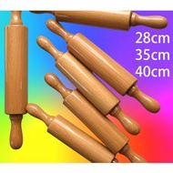 28cm Wooden Wood Rolling Pin Wood Penggelek Doh Wooden Roller