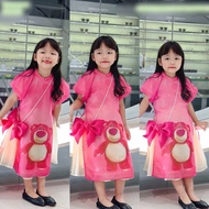 K76- Strawberry bear modern ao dai hottrend 2024