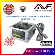 AVF 500W POWER SUPPLY ATX With 12CM Fan Power Supply 500WATT PS500-F12B