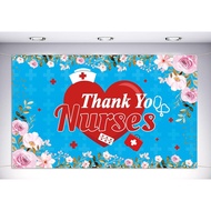 5x3ft Thank You Nurses Photo Booth Backdrop Nurses Appreciation Week Party Hanging Sign National Nur