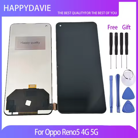 TFT 6.43 inch for Oppo Reno5 4G CPH2159 Reno5 5G CPH2145 LCD Display Touchscreen Assembly Replacemen