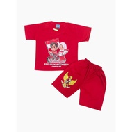 MERAH CHILDREN'S CLOTHING SET 1 - 8 YEARS INDONESIAN INDEPENDENCE DAY/ AUGUST 17 RED DIRGAHAYU/ / AN