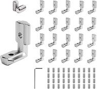 Pack of 20 Inner Corner Connectors, T-Nut Inner Angle, 4040 Angle Connector, Aluminium Profile, Groo