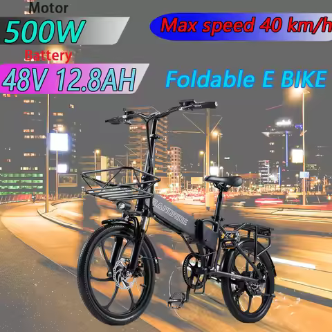 Electric Bike RANDRIDE YA20 500W Motor 48V 12.8Ah Lithium battery 20*1.95inch tire Max Speed 40KM/h