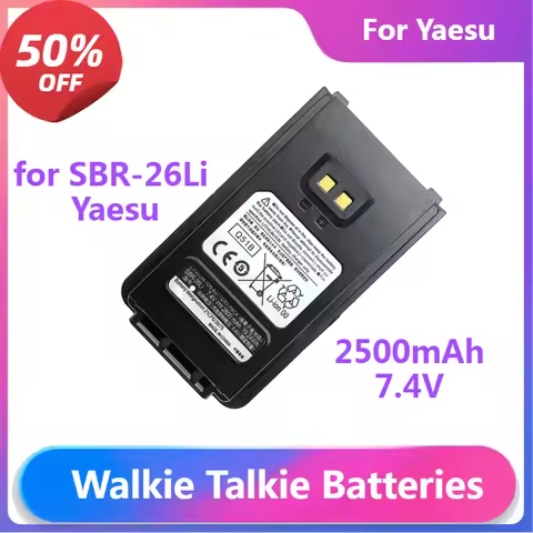 Walkie Talkie Batteries SBR-26Li for Yaesu FT-25R FT-65R 2500mAh 7.4V Two Way Radios Li-ion Battery