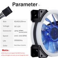 9cm 92mm LED Fan 90mm 4PIN 3PIN PC Desktop Computer Case Coo