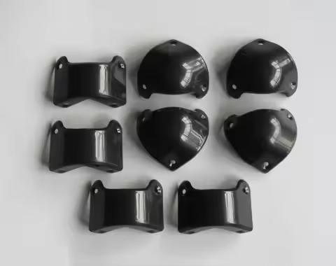 8 Pack Plastic Front Rear Black Plastic Guitar AMP Amplifier Cabinet Corner With Screws For Marshall
