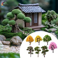 [chulisia] 7Pcs Miniature Artificial Trees Mixed Model Trees for Table Centerpiece