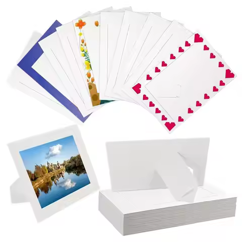 Good-30 Pack Photo Frames Standing White Cardboard Photo Frames For 4 X 6Inch Photos, With Easel DIY