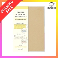 MIDORI Double Schedule 2026 B6 Monthly Planner (Starts October 2025)