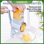 ZOWBRSH แบบ3 in 1 เครื่องขูดโรตารี่ มัลติฟังก์ชั่ ใบมีดกลอง2ใบ เครื่องบดถั่ว ของใหม่ ทนทานต่อการใช้งาน ที่ขูดชีสในครัว อุปกรณ์สำหรับห้องครัว