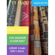 6ft (6kaki) 0.55MM Tikar Getah PVC Brand Ekonor
