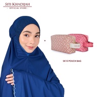 [Malaysia Day] Siti Khadijah Telekung Flair Rabia in Navy Blue + SK15 Pouch Bag