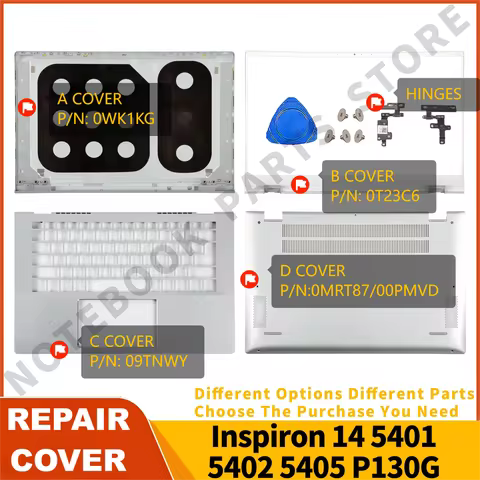 NEW Parts P130G For Inspiron 14 5401 5402 5405 p13g001 LCD Back Cover Bezel Palmrest Bottom Hinges N