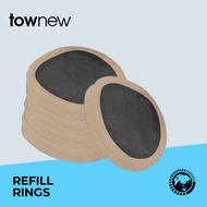 Townew Refill Rings For T Air One [ 8 Rings/box, Easy Install, Replacement, Auto-Sealed, High Load Bearing, Wear-Resistant, Tear-Resistant, Durable, Household, Kitchen, Office, Dustbin, Cleaning Tool ]