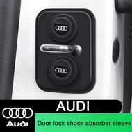 1/4Pcs Audi Silicone Car Door Lock Protection Cover Door Lock Shock Absorber Silent Accessories for 