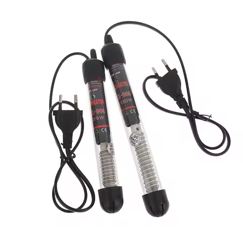 EU Plug Adjustable Temperature Thermostat Heater Rod Glass Aquarium Heater 25-300W Submersible Fish 