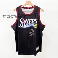 NBA Basketball Jersey Mesh Edition Sixers Iverson # 3 Black Singlet Jersey Singlet Clothes Basketbal