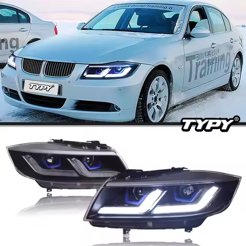 TYPY Car Lights For BMW 3 Serise E90 Headlight 2005-2012 LED Head Lamp 320i 318i 330i DRL Projector