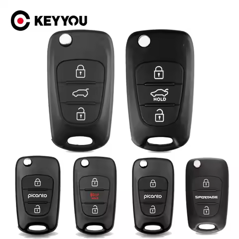 KEYYOU 3 Buttons Flip Remote Auto Car Key Shell For Hyundai I20 I30 IX35 I35 Accent Elantra Solaris 