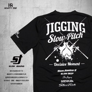 HEARTY RISE - SLOW JIGGING HE 9006 T-SHIRT (BLACK) M to 4XL HR FISHING APPAREL