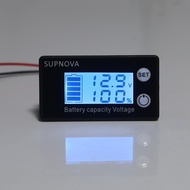 Battery Capacity Indicator Tester DC 7V-68V Lead Acid Lithium LiFePO4 Car Motorcycle Voltmeter Voltage Gauge 12V 24V 48V 60V