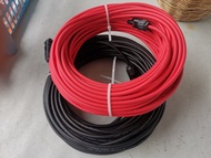 สายไฟโซล่าเซล PV1-F 4 มม 25 เมตร 2 เส้น พร้อมหัว MC4 (ยาวรวม 50 เมตร)