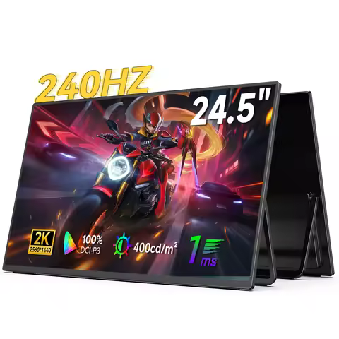 UPERFECT 24.5 Inch 240Hz 2K Portable Gaming Monitor QHD 106%DCI-P3 HDR FreeSync Laptop Display Large
