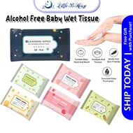 [Little B House] 10pcs Pack Alcohol Free Wipes Baby Wipe Pocket Wet Tissue 婴儿湿纸巾 Tisu Basah Baby -BA