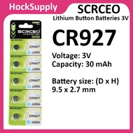 SCRCEO CR927 Lithium Cell Button Battery 3V