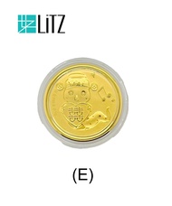 LITZ 2025 Chinese New Year Snake Red Packets 999.9 Pure Gold Coin 0.10g AP0012