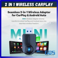 GBS CAR LED Plug And Play Carplay Adapter Wireless Apple Carplay Android Carplay 2 in 1 Adapter Wire