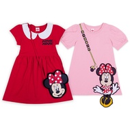 Disney Girl Minnie Mouse Dress - ชุดเดรสเด็กผู้หญิง มีกระเป๋ามินนี่เมาส์ ใส่ของได้จริง  สินค้าลิขสิทธ์แท้100% characters studio