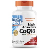 Doctor’s Best High Absorption Co Q10 100mg 120 softgels ดอกเตอร์เบส โคคิวเทน