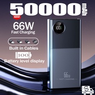 [SG]50000mah powerbank Fast Charging power bank portable charger built in cable for AD/IP with led l
