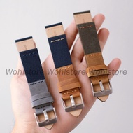 Strap Kanvas Leather Iwatch Samsung 22mm Kulit ORIGINAL Tali Jam Asli
