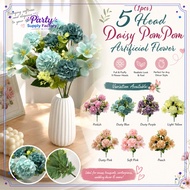 (1pcs) 5 Head Daisy PomPom Artificial Flower/ 5 Kuntum Bunga Daisy PomPom  Bunga Hiasan Tangan/ Home