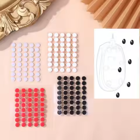 40Pcs/set Mini Rubber Dot Universal DIY Mouse Feet Mouse Skates For Mouse Foot Glide Feet Sticker 6.