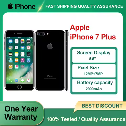 Apple iPhone 7 Plus Original Used Unlocked 4G Mobile Phone Wi-Fi 5.5" 32/128/256GB ROM 12MP Camera H